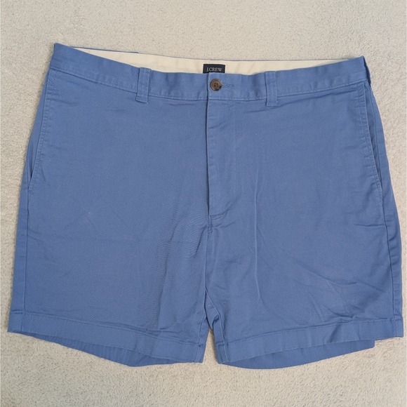 J Crew Flex Chino Blue Size 36x7" Shorts Stretchy Cotton Twill - Picture 1 of 7